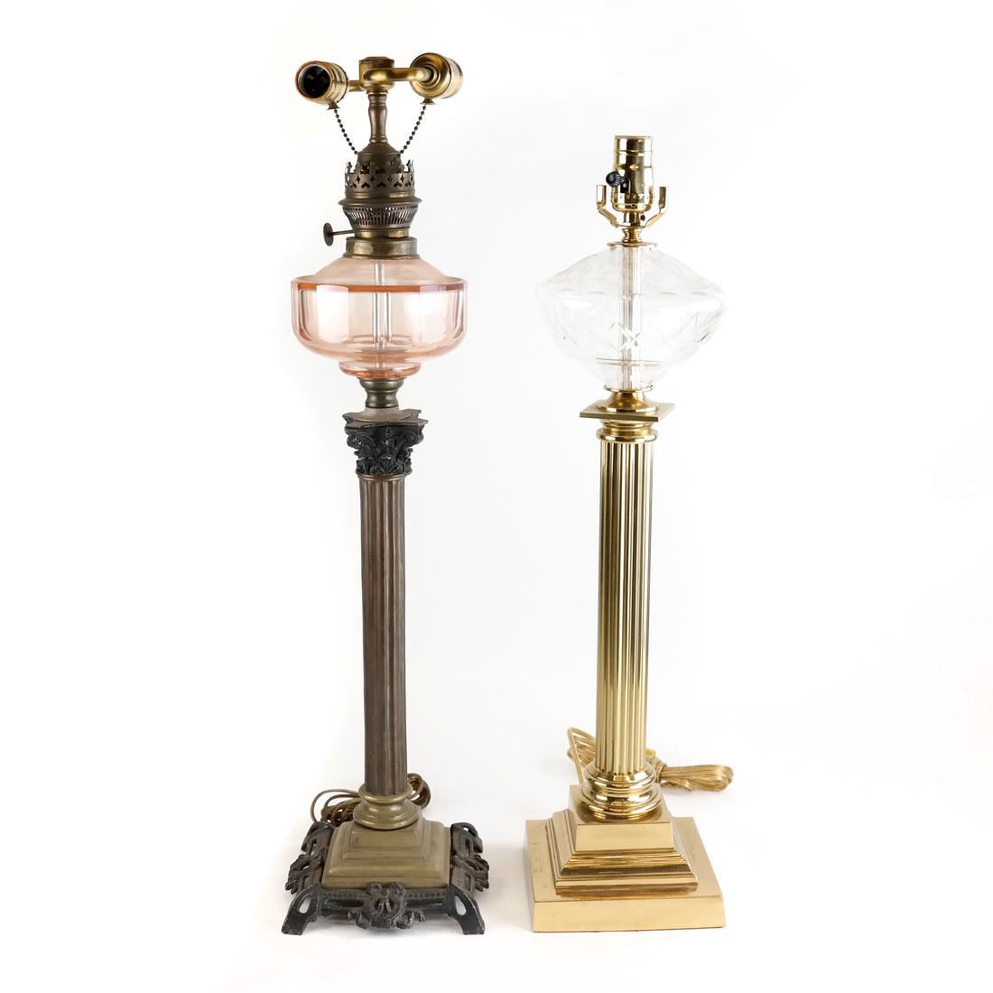 Two Various Font Column Table Lamps (1 of 9)
