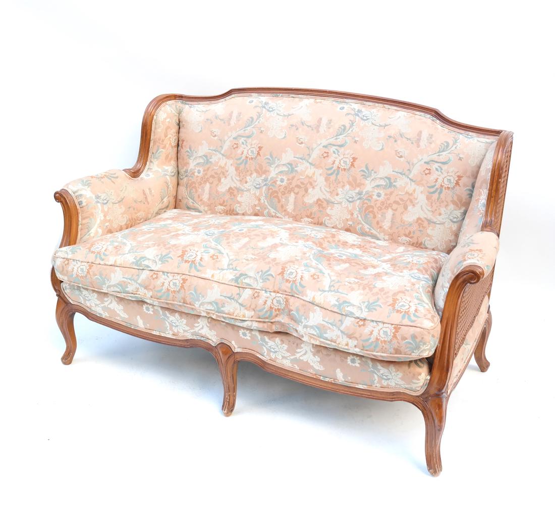 French-Style Caned Settee (1 of 9)