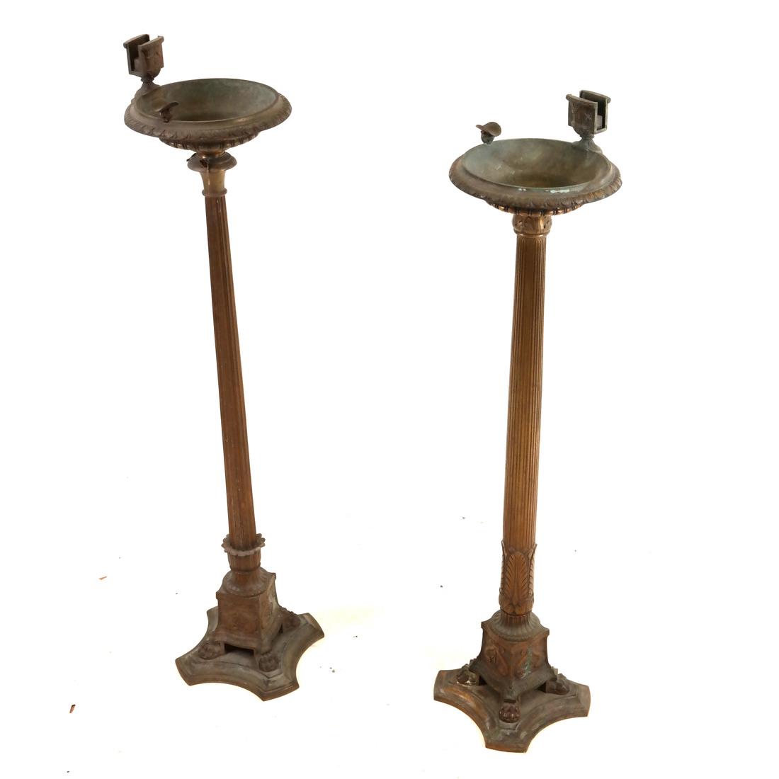 A Pair of Bronze Ashtray Stands (1 of 9)