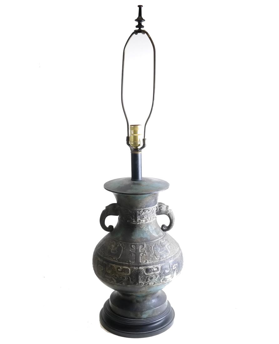 Asian Archaic-Style Vase Table Lamp (1 of 6)