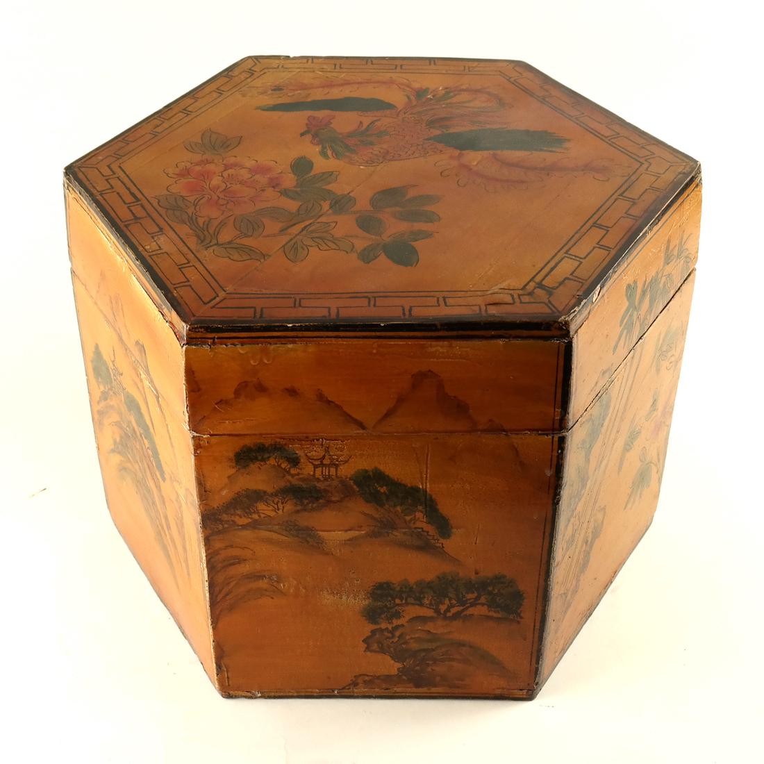 Lacquered Hexagonal Box (1 of 8)