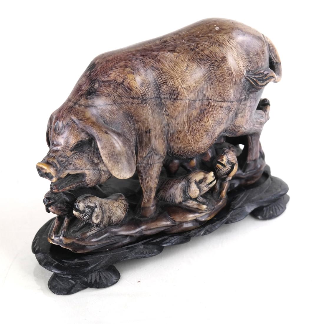 Marble Pig Sculpture (1 of 6)