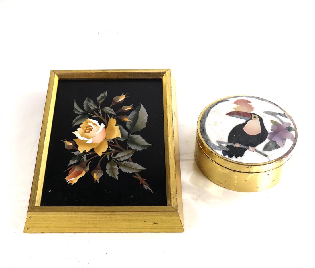Pietra Dura Box & Plaque (1 of 7)