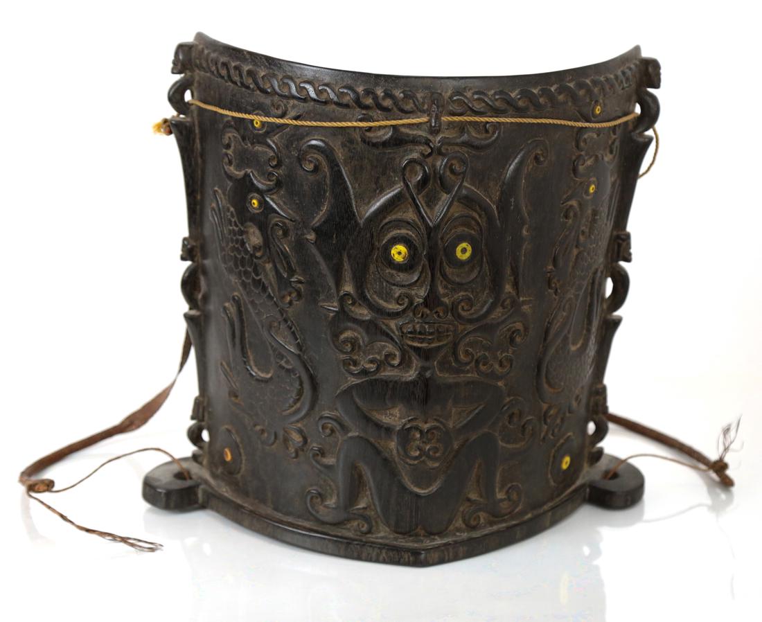 African or Oceanic Carved Ebony Shield (1 of 6)