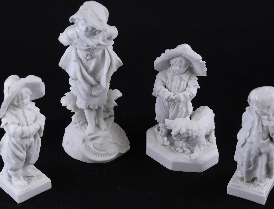 Four White Porcelain Figures (1 of 9)