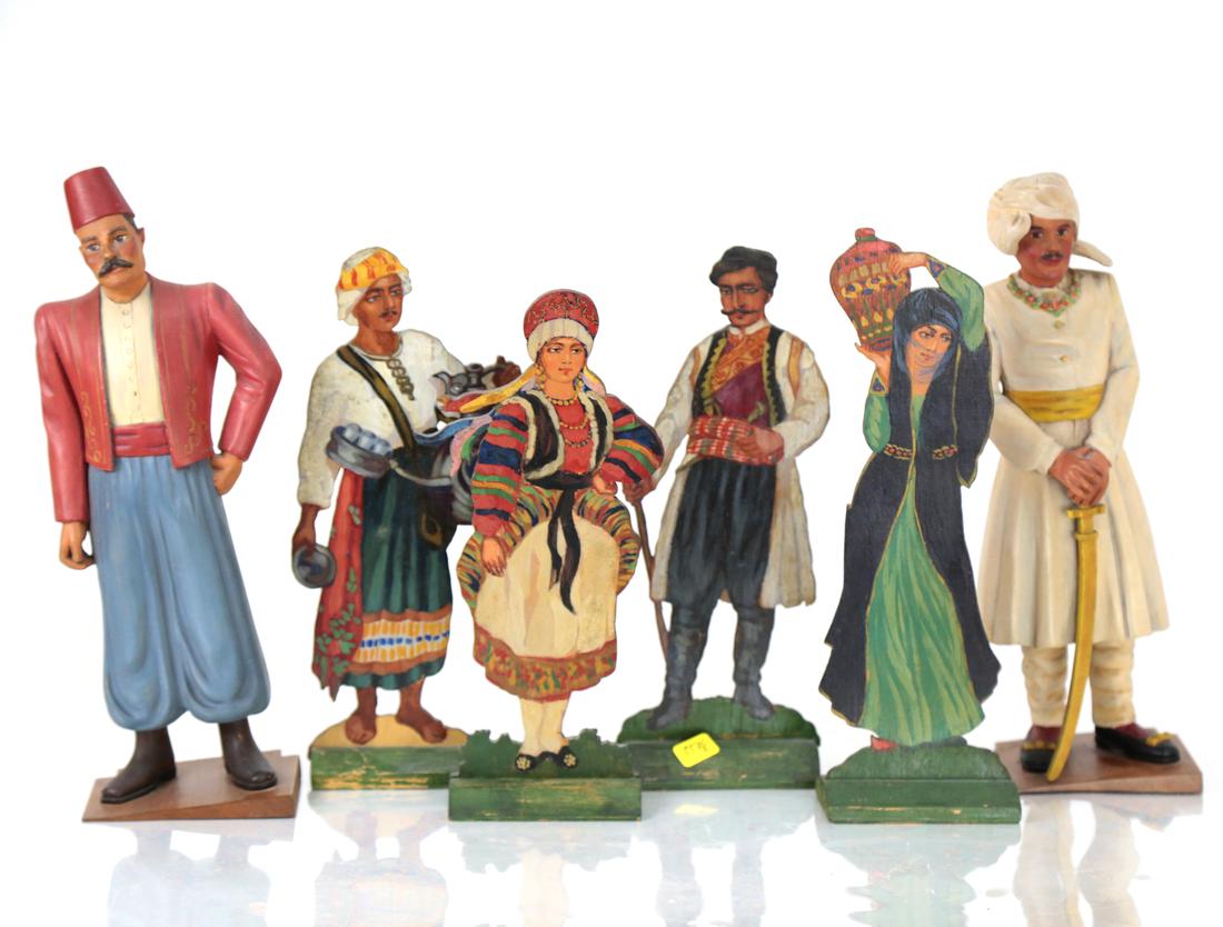 Group of Decorated Carved Figures (1 of 7)