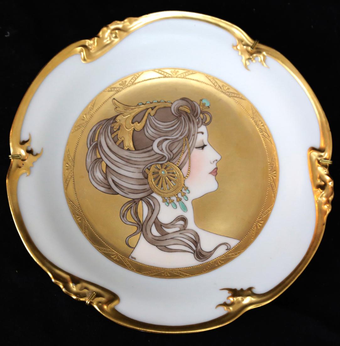 Limoges Art Nouveau Portrait Plate (1 of 4)