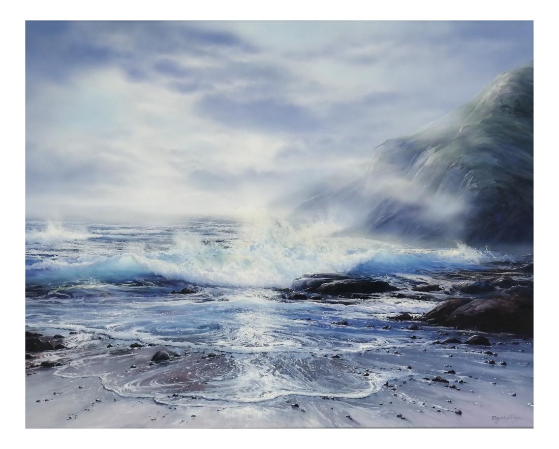 Raymond Page, Rocky Seacoast Painting (1 of 8)