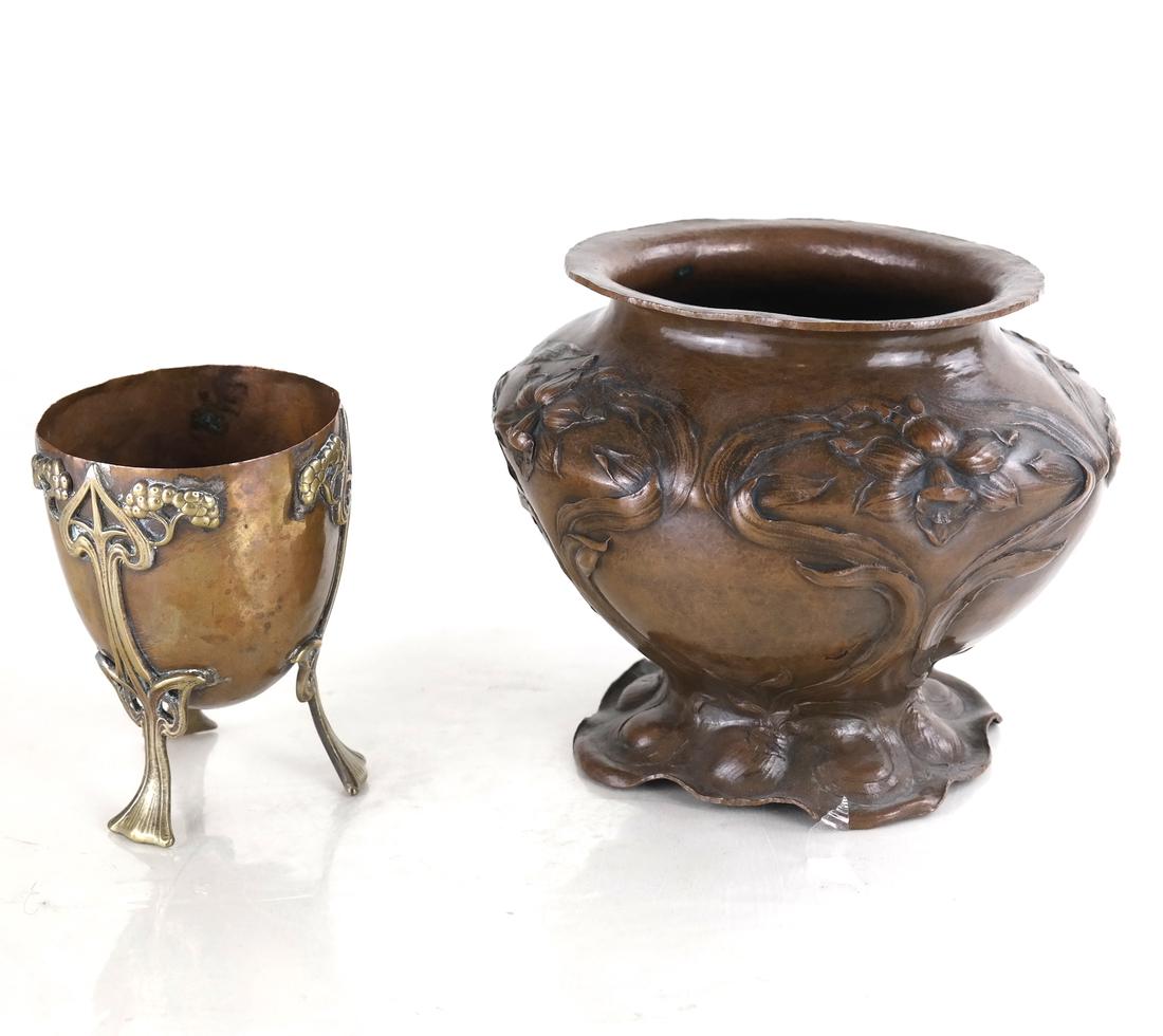 Two French Art Nouveau Copper Articles (1 of 9)
