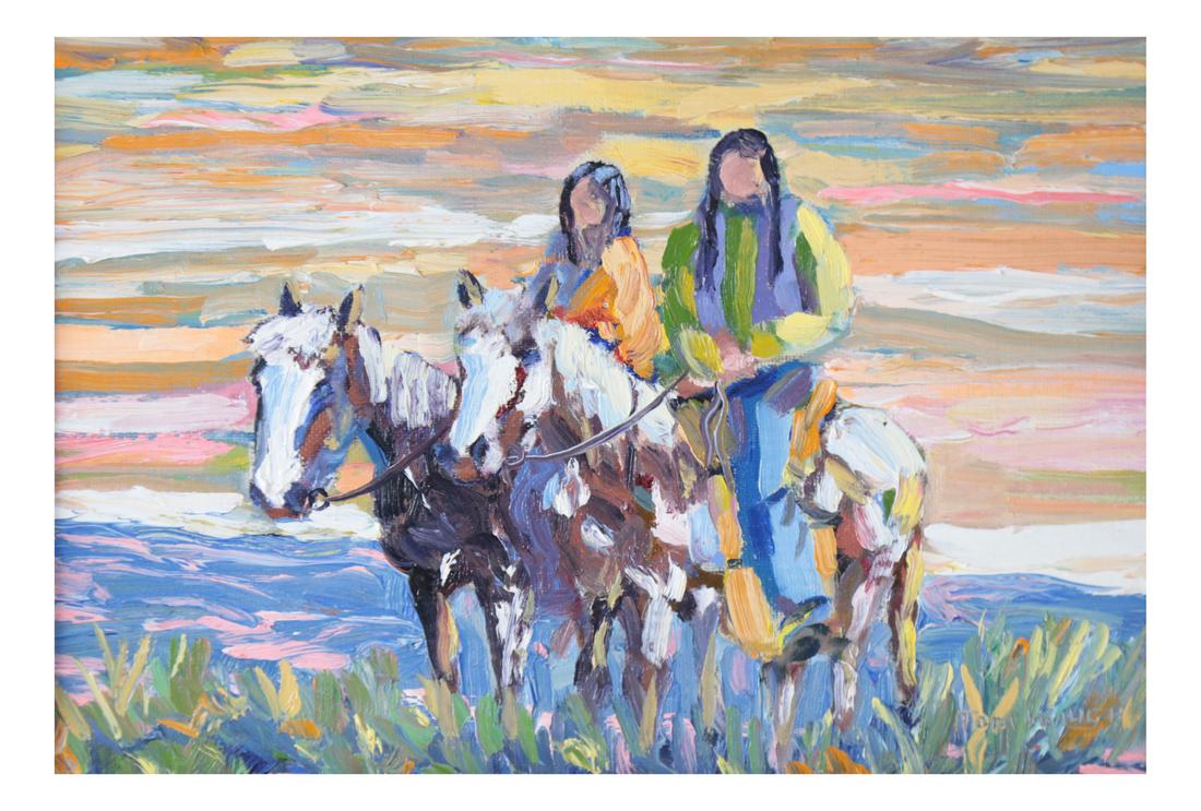 Tom Waugh, Native American Pueblo Riders, Painting (1 of 4)