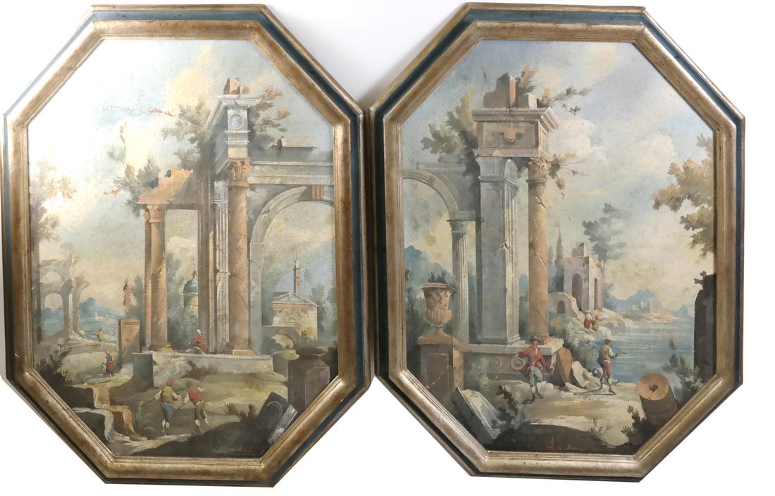 Pair of Italian Framed Landscape Paintings (1 of 10)