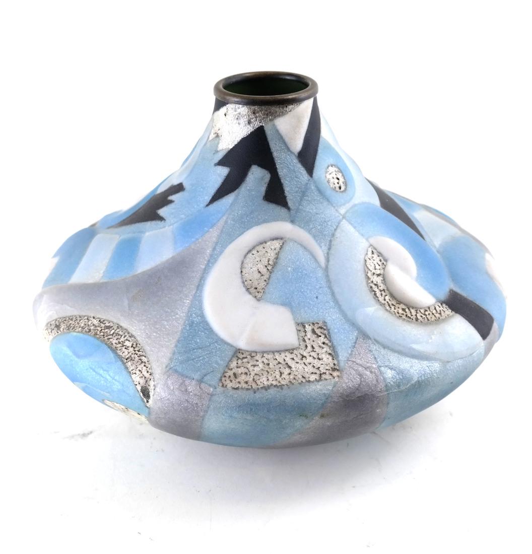 Contemporary Enameled Copper Vase (1 of 6)