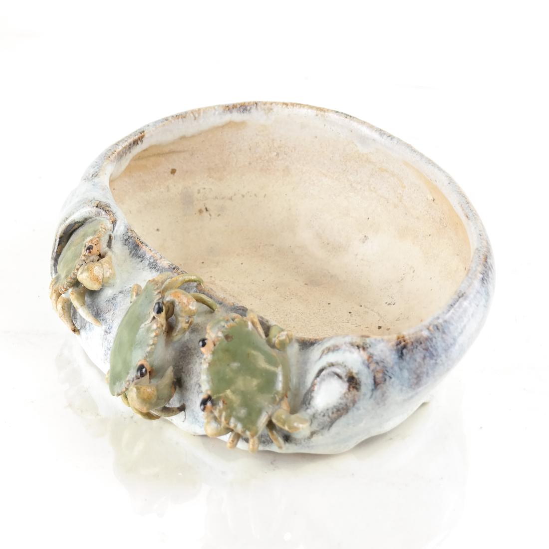 Asian Studio Pottery Crab Dish (1 of 5)