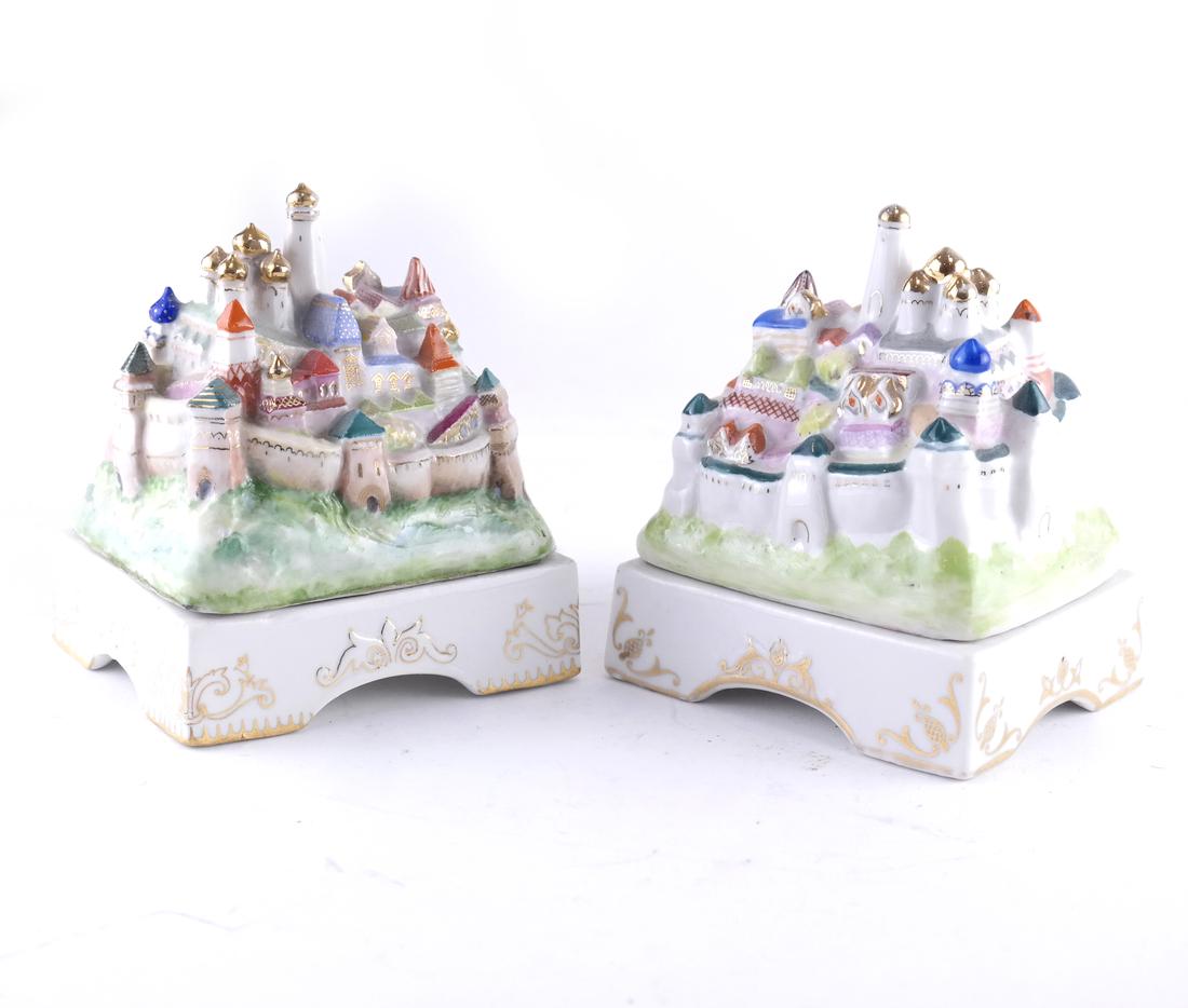 Pair of Russian Porcelain Boxes (1 of 7)
