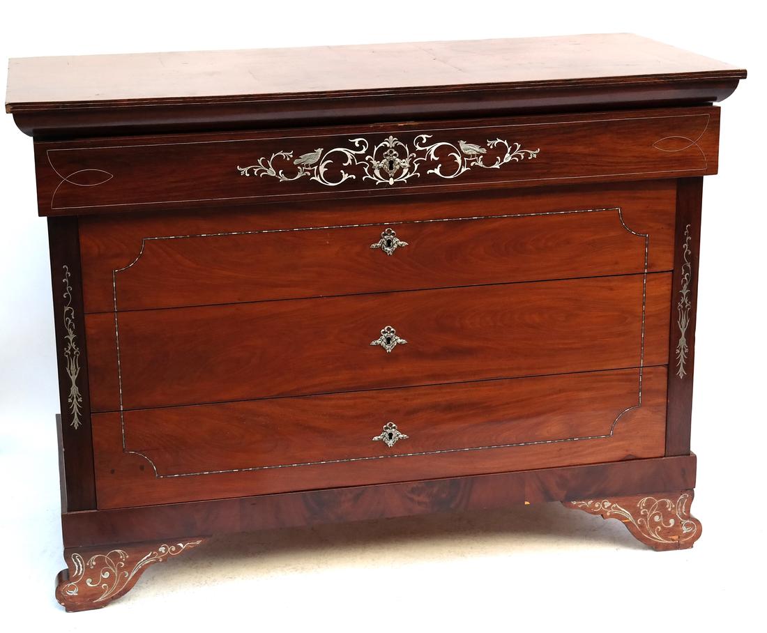 Italian Inlaid Mahogany Commode (1 of 10)