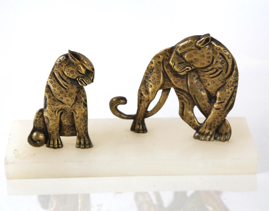 Art Deco Bronze Tiger Group (1 of 3)