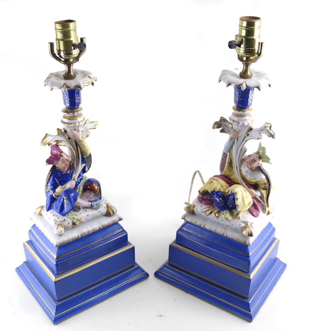 Pair of Old Paris Figural Lamps (1 of 7)