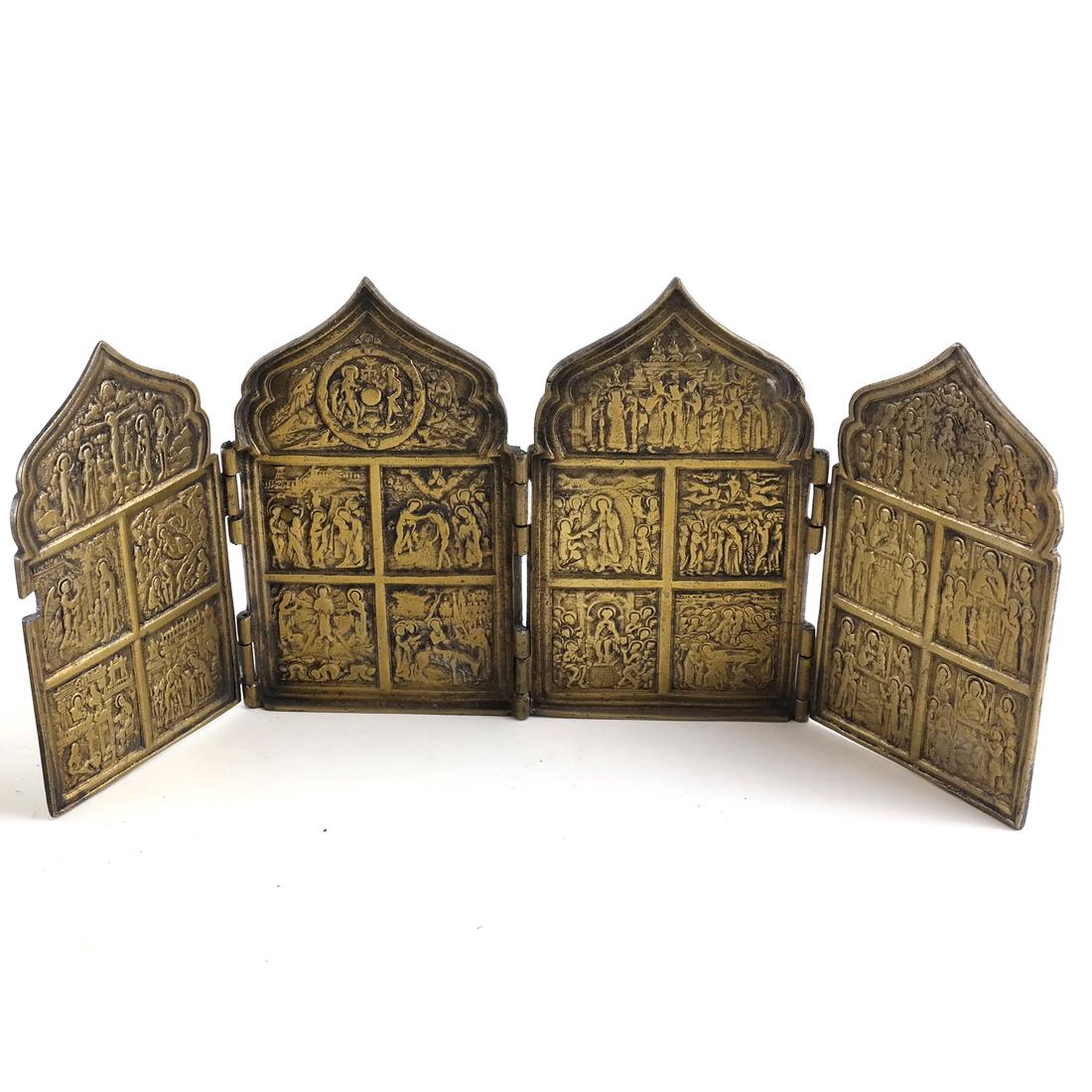 Cast Bronze Hinged Traveling Shrine (1 of 7)