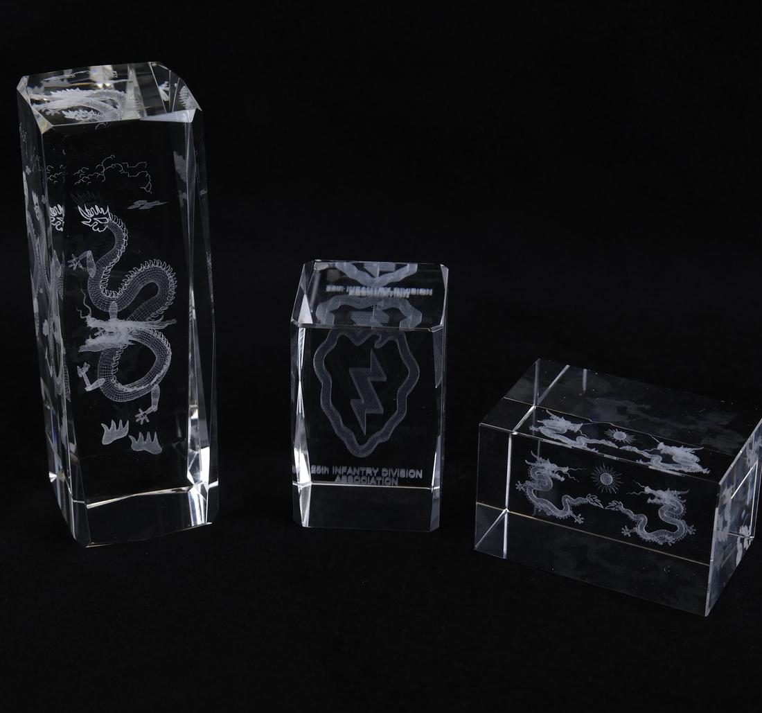 Three Chinese Glass Sculptures (1 of 6)