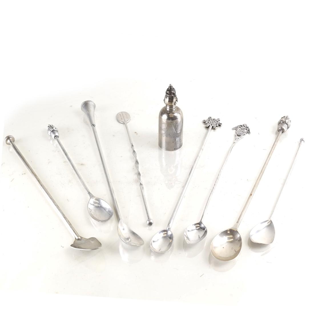 Nine Sterling Silver Cocktail Utensils (1 of 9)