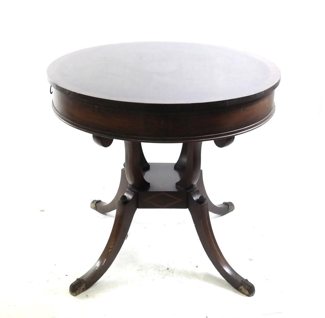 Regency-Style Drum Table (1 of 8)