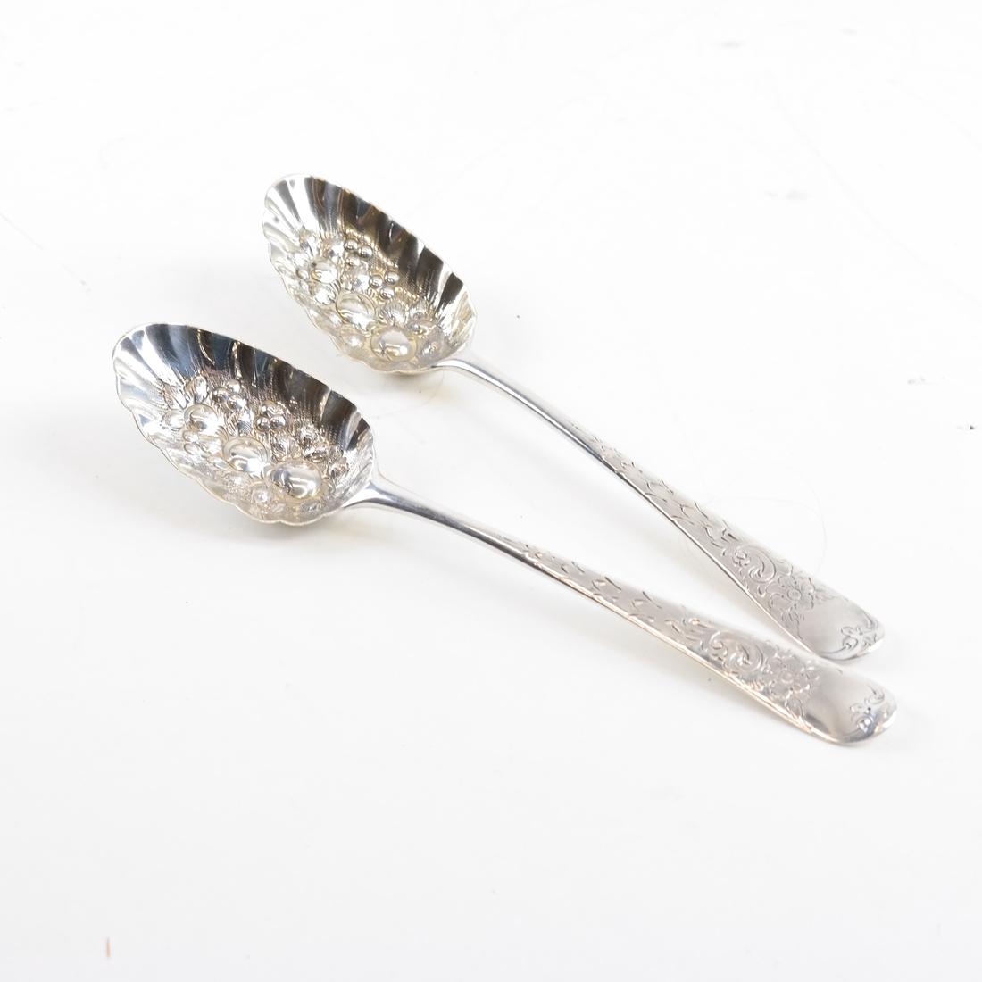 Pair of Georgian Sterling Serving Spoons (1 of 5)
