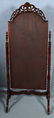 56: CARVED MAHOGANY CHEVAL MIRROR WITH CARVED OPEN WORK - 2