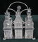 ANTIQUE ENGLISH "OLD PLATE" 6 BOTTLE CRUET SET. SILVER - 2