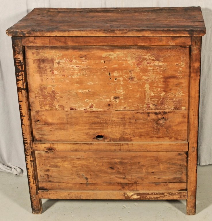 ANTIQUE TIBETAN PAINTED CABINET WITH DOUBLE DOORS, SLID - 2