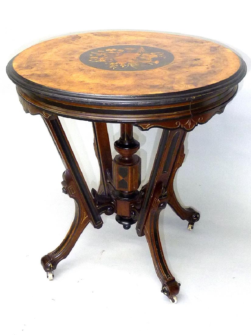 C 1870's Inlaid American Renaissance Revival Walnut (1 of 7)