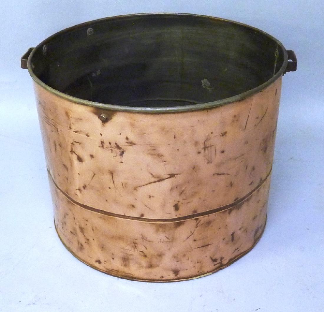Large Solid Copper storage container with handles