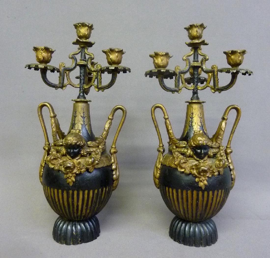 Pair of Napoleon III Vasiform Four-Light Candelabra, (1 of 3)