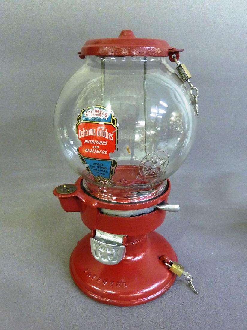 Columbus Model #A penny gumball  / peanut machine, (1 of 5)