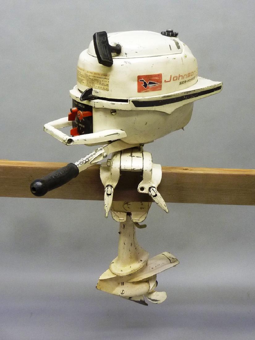 Johnson 3HP white 1960's Outboard Motor. Found  in (1 of 5)