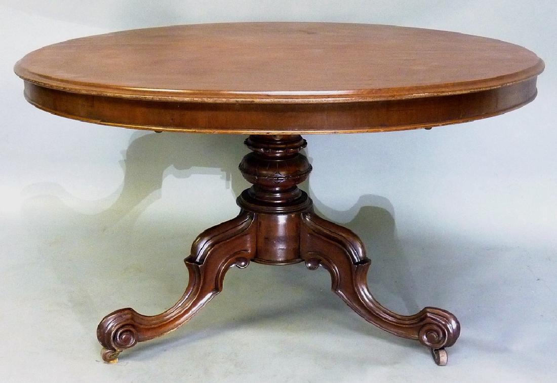 Circa 1850's Mahogany English Large 48" Tilt Top Table (1 of 4)