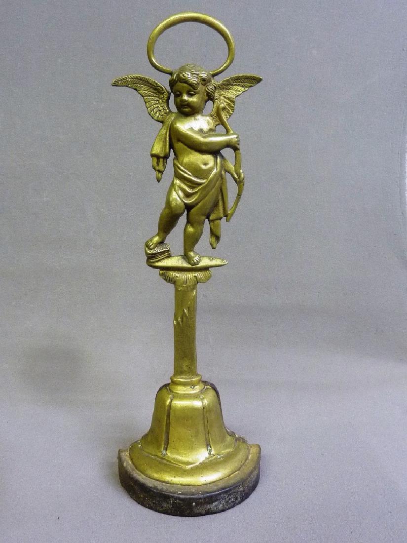 19th Century Cast Bronze & Marble Door Stop depicting (1 of 2)