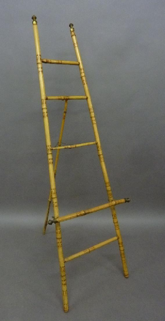 Circa 1910 Antique Bamboo Easel with Brass Tips on (1 of 3)