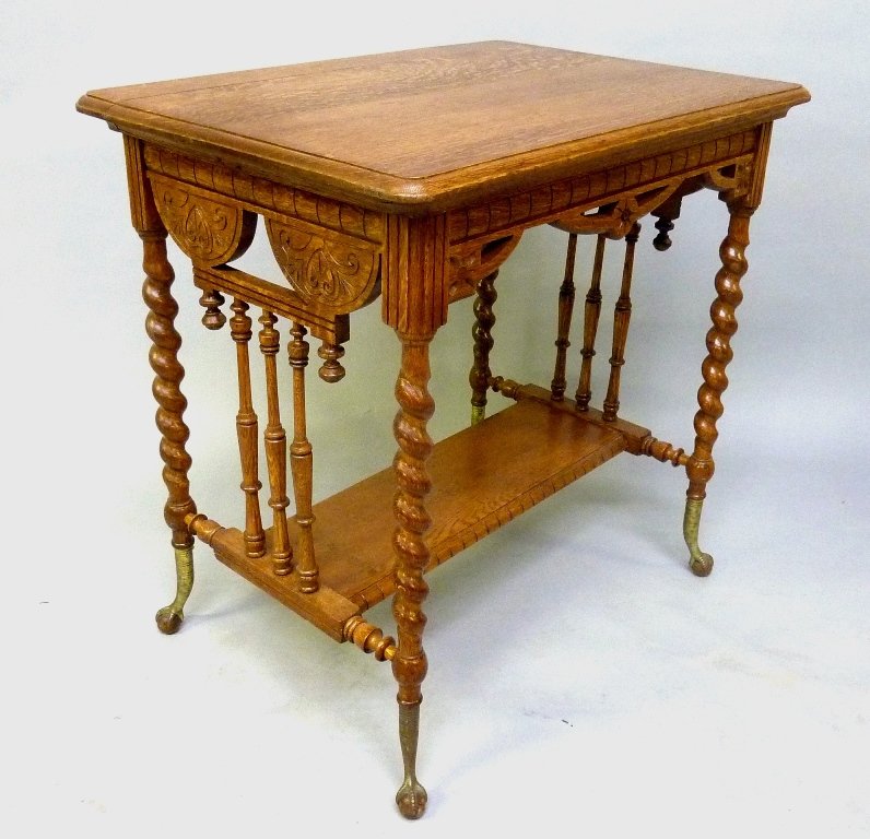 Circa 1900 Spoon Carved Oak Table (1 of 4)