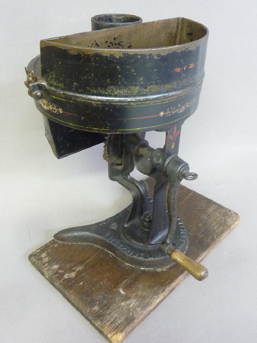 Signed (Enterprise MFG. Co. Philadellphia USA -: Signed (Enterprise MFG. Co. Philadellphia USA - Vegetable Cutter # 49) Circa 1900. h 17" w 15" d 16". Working condition. Some paint loss. Found in Galesville WI estate.