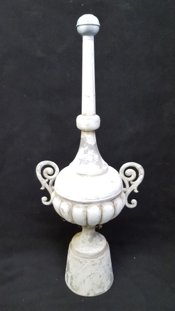 19th Century Tin Architectural Roof Decoration - hgt: 19th Century Tin Architectural Roof Decoration - hgt 39" widest point 15". Good condition. Found in ST Paul Mansion.