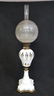 Circa 1850 White Cut to Clear Oil Lamp with Old Etch - 2