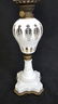 Circa 1850 White Cut to Clear Oil Lamp with Old Etch - 3