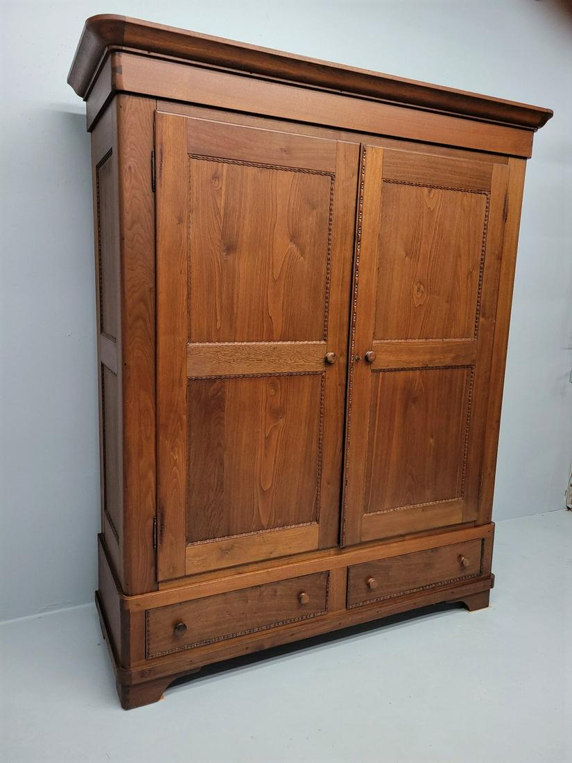 Circa 1860's  American hand made Walnut Armoire - Has hand made dovetail construction through out. (1 of 4)