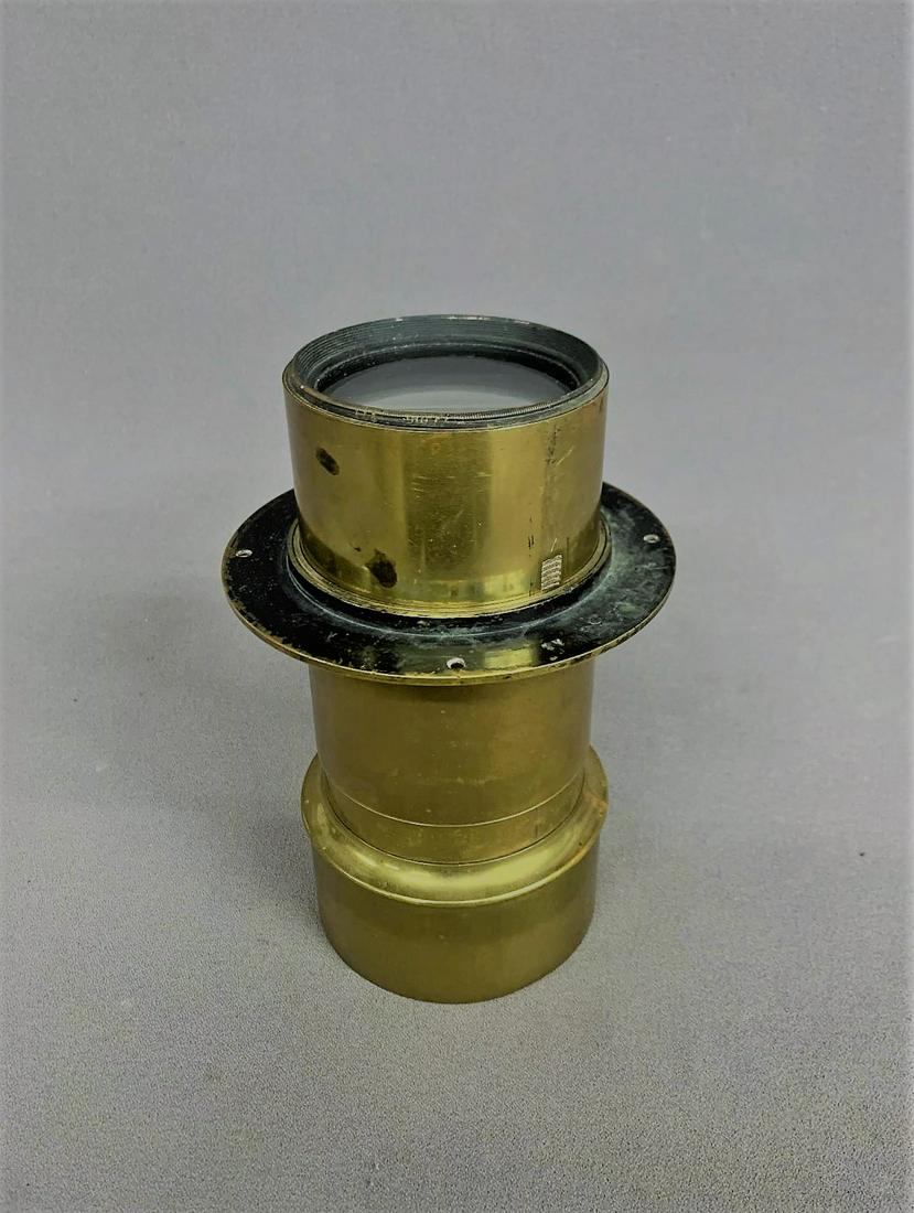 Antique Large Apeture 1870's Camera Lens signed Gasc Charconnett #40325 . Also says Geo S. Bryant & (1 of 8)