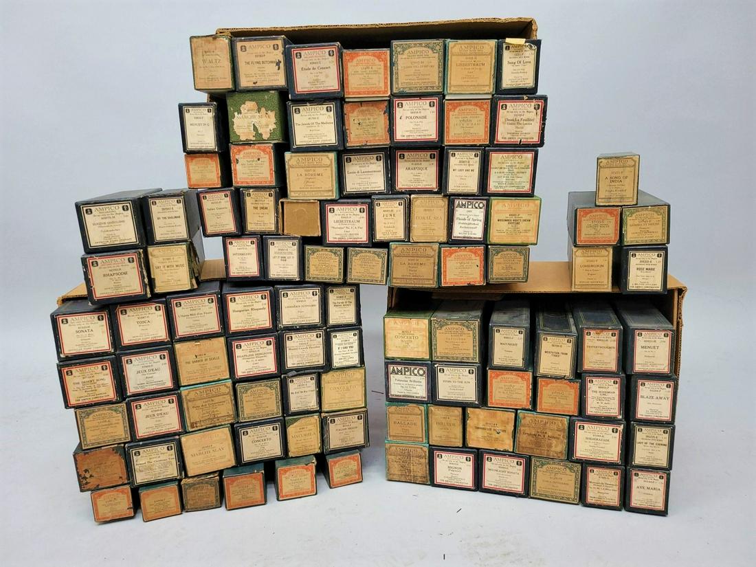 108 Ampico Piano Rolls for a player piano. In good condition.  Found in ST Paul MN , Summit Ave (1 of 5)