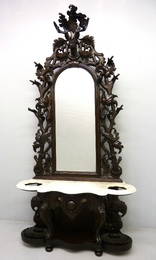 315: American 1860's Deer Head ROSEWOOD MT Halltree by