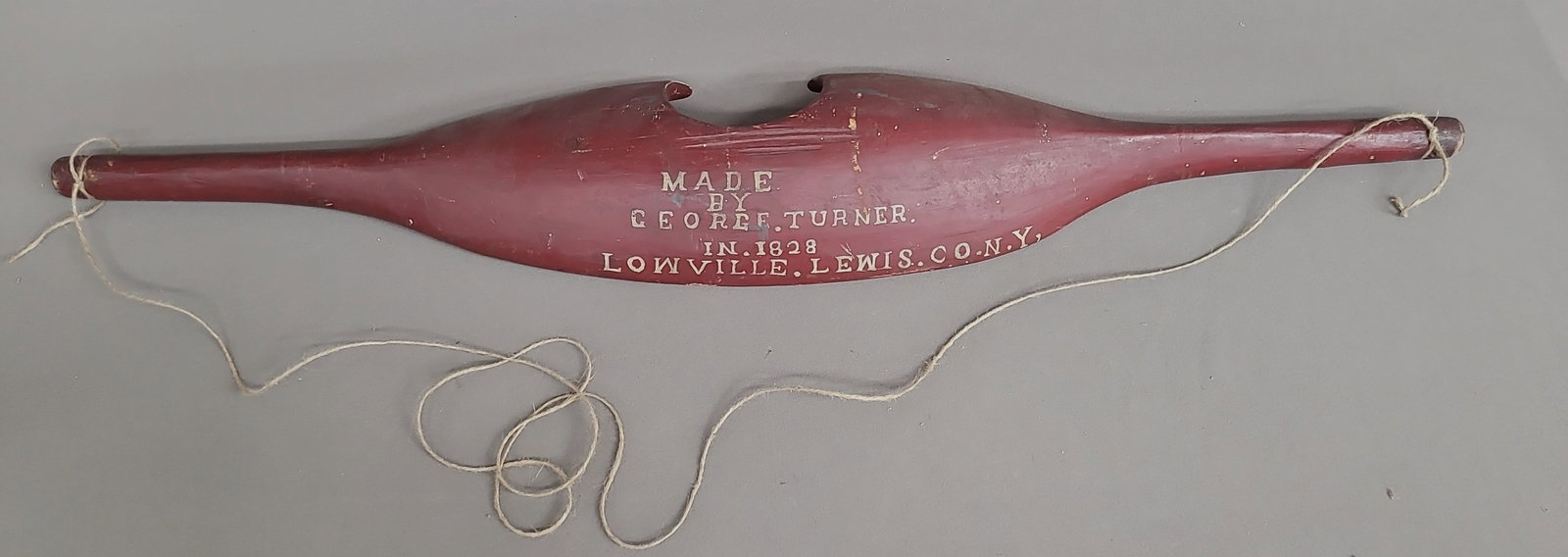 Dated 1828 Original Paint Wooden Shoulder Harness marked (Made by George. Truner in 1828 (1 of 3)