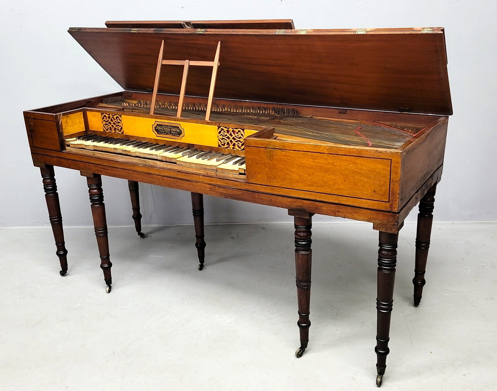 Sheraton style signed (Wels Bland Weller,  Piano Forte Makers 23 Oxford Street , London ) 1793 - (1 of 9)