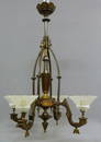 American 4 Arm Circa 1870's Gas Chandelier maker (