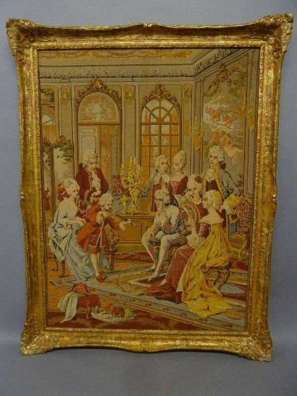 Circa 1920's Tapastry in Signed (1920's Newcomb Macklin: Circa 1920's Tapastry in Signed (1920's Newcomb Macklin - New York Frame) tapastry signed Made in Belgium - height 56" width 43" - good condition - found in Rochester Mn estate.